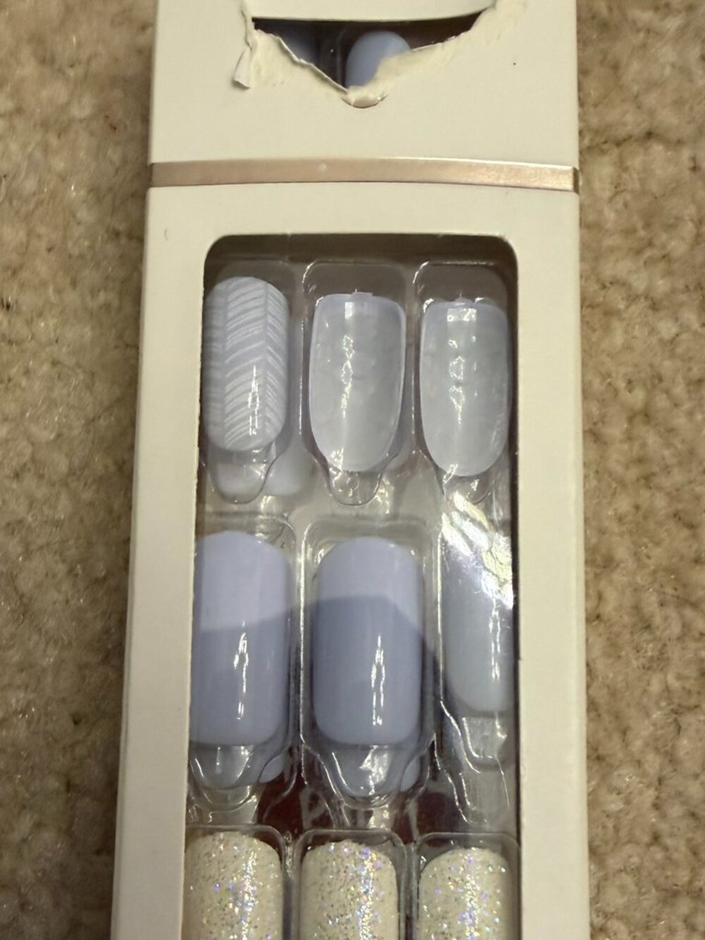 NWT KISS imPRESS Press-On Manicure Lavender Whisper Nails 30 Count